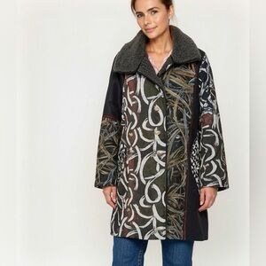 Lulu H. Paris Patterned Women's Wool Coat fully lined